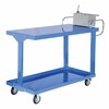 Vestil Easy Access Stock Truck w/Table, 24 x 48, Steel, 2 Shelves, 1200 lb EASY-A-2448-WT